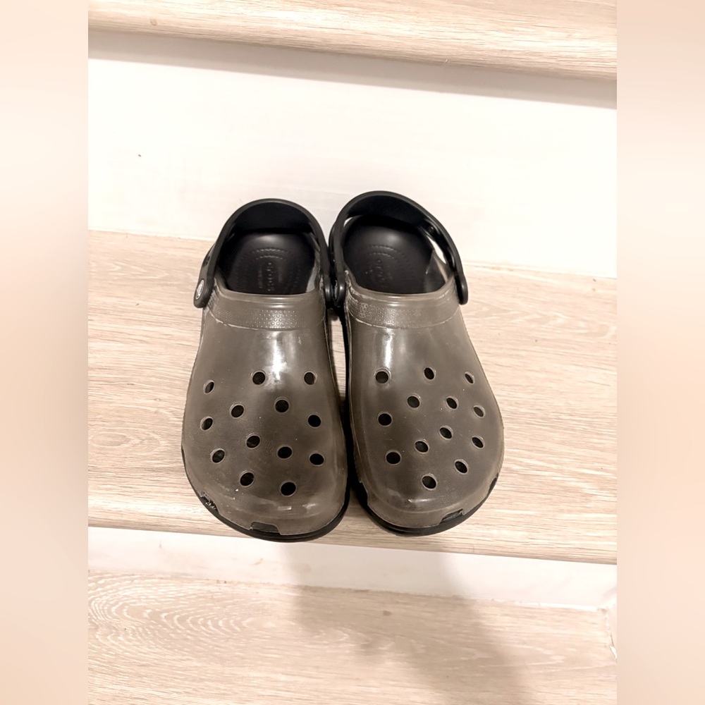 Translucent Black Crocs